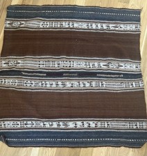 Vintage Bolivian Aymara awayu Woven Wool Manta Textile Tapestry 41 x 44in picture