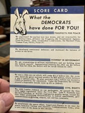 1964 Democratic Party Scorecard picture