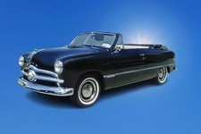 1949 Ford Tudor Convertible Car 13x19 Poster PhotoArt Style HQ PhotoStock Black picture