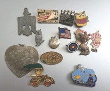 Vintage Pin Jewelry Lot (15) ACDC 80s Flame 925 Silver Locket 1991 Soviet Soccer picture