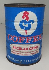 Vtg. C & S Coffee Tin Can Reg Grind Auto Drip Atlanta GA Cobis Products Co C&S picture
