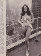 1973 Press Photo Miss USA Amanda Jones in Her Bikini on Americana Hotel Rooftop picture