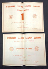 1939 INTERURBAN ELECTRIC RAILWAY COMPANY EMPLOYEE TIME TABLE NO. 1 W/ SUPPLEMENT picture