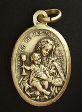 Vintage Virgin Mary Jesus Medal Religious Holy Catholic Gaspar Del Bufalo picture
