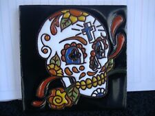 Day of Dead  Sugar Skull Mexican Tile, Talavera, Dia Los Muertos,   picture