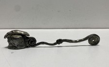 MMC Silver Tone Metal Candle Snuffer Figural Hand Wavy Handle Vintage Style picture