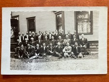 Large Group Of Men ID'd Early 1900s Real Photo Postcard RPPC PC2 picture