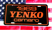 1969 Chevrolet Yenko Camaro  license plate tag '69 Chevy 427 Super Car - Orange picture