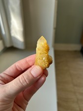 Vibrant Natural Citrine Spirit Quartz Cactus Crystal 21g 1.75 Inches picture