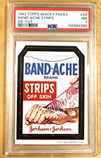 1967 TOPPS WACKY PACKAGES 1967 DIE CUT #24 BAND-ACHE  STRIPS PSA 7 TOUGH  picture