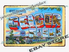 1930s Geiger Field Postcard 1 Tin Sign wall plaques picture