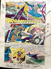 WORLD'S FINEST COMICS # 319 PAGE 18 NANSI HOOLAHAN ORIG. PRODUCTION COLOR GUIDE picture