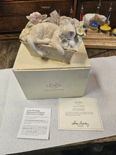 Rare HTF Lenox Nap Time Kitty Sculpture Sleeping Cat  Statue Figurine 4.75