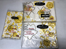 Belcrest Vintage Sheet Set Yellow White Double Bed Fitted Flat Pillow Cases Japa picture