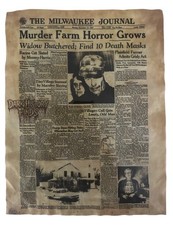Ed Gein The Milwaukee Journal Murder Farm Horror News Paper Headline picture