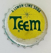 Vintage Teem Soda Pop Bottle Cap PepsiCo Inc. WHS Trademark Cork Lined Stamped picture