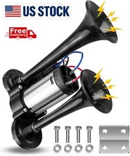 600DB Train Horn Super Loud 3 Trumpet Air Horn Kit For Semi Truck Boat Van Car picture