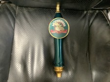 Vintage Moosehead Lager Beer Canadian Beer Tap Handle Green Gold Man Cave 11.5” picture
