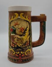 Norco 8107 Large Hand Painted Embossed Ceramic Pheasant Mug Thanksgiving Harvest picture