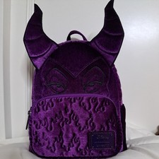 Loungefly Disney Maleficent Velvet Figural Mini Backpack NWT BoxLunch New picture