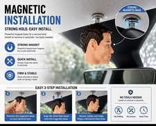 Tesla FSD Magnetic Mini Head Figurine | Car Interior No NAG Ornament | FSD Nag picture