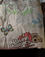 Vintage 1985 POUND PUPPIES TWIN SHEET-Good picture