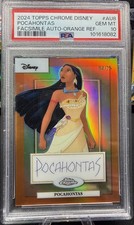 2024 Topps Chrome Disney Pocahontas#AU8 FacsimileAutoOrangeRefractor 4/25 PSA 10 picture