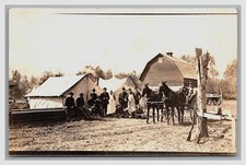 RPPC ~ Shotguns & Rifle at Saw mill Logging camp PM Beardsley Minnesota picture
