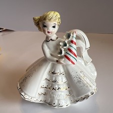 Vintage Lefton January Birthday Girl Figurine #1853JAN picture