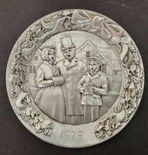 Vintage Schmid 1978 LE Pewter Plate 430/6000 I Hear America Singing Christmas 79 picture