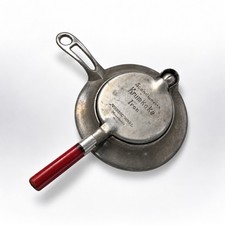Vintage Nordic Ware Scandinavian Krumkake Iron Red Handles picture