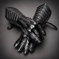 Handmade Spiked Medieval Gauntlets Gothic Knight Armor Gloves LARP Cosplay picture