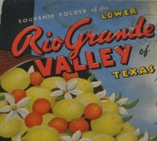 Souvenir Folder Rio Grande Valley Texas 1940 Curt Teich Chicago 16 pictures Set picture
