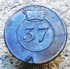 Pewter British  37th Regiment Button picture