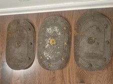 3  ANTIQUE ODD FELLOWS I.O.O.F. TIN CEREMONIAL REGALIA SHIELDS 13