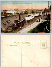Skinner's Dry Dock Baltimore Maryland Ships Postcard picture