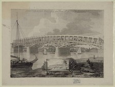 Photo:Philadelphia PA Schuylkill Bridge 1805 High Street River Boat Print picture