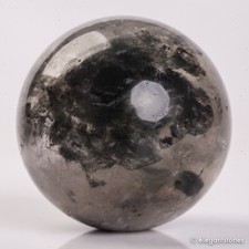 58g34mm Natural Garden/Phantom/Ghost/Lodolite Quartz Crystal Sphere Healing Ball picture