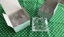PartyLite-Lead Crystal-Votive Candle Holder-Quad Prism P0129Retired NIB-Set Of 3 picture
