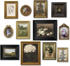 12 Piece Vintage Gold Picture Frame Set 4x6 5x7 8x10 Gallery Wall Decor picture