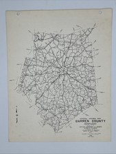 Vintage Kentucky General Highway Map Barren County 1955 KY Roads Glasgow Haywood picture