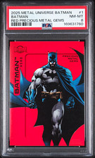 2025 Metal Universe Batman #1 Red Precious Metal Gems /100 PSA 8 PMG  picture