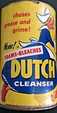 1950's Vintage Full Dutch Cleaner Tin with a Red Metal Dispenser picture