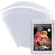 100 Pack Card Sleeves for 35PT Magnetic Card Holders Team Bags NEW picture
