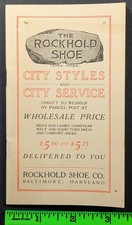 Antique 1920/30s Rockhold Shoe Graphic 32 PG Catalog Baltimore picture