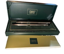 Cross Classic Century Lustrous Chrome Ballpoint Pen Pencil Set 350105 Box Tested picture