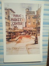 BEAUTIFUL POST CARD PIKE PLACE MARKET STREET FESTIVAL SEATTLE WASHINGTON picture