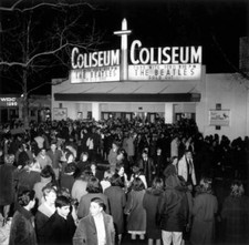 Fans outside Coliseum Washington waiting Beatles to arrive 1964 Old Photo picture