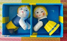 VTG ceramic Svensk Design Erro Boy and Girl Candle Huggers- Sweden picture