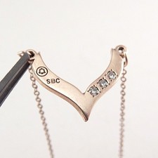Vtg Baby Bell System Employee Service Award Necklace 10k Gold Filled SBC DBL cTo picture